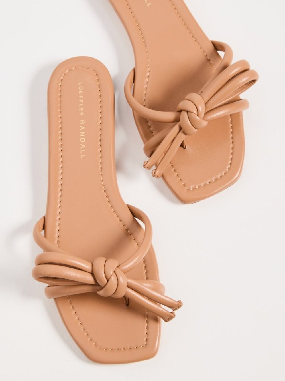 NEW Loeffler Randall size 7 Hadley Dune Leather Bow Sandal